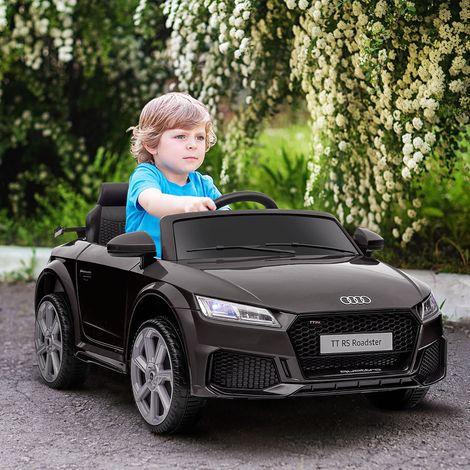 Voiture électrique pour enfants. Audi TT RS Roadster. 3 km/h. télécommande. LED. USB. noire (1/5)