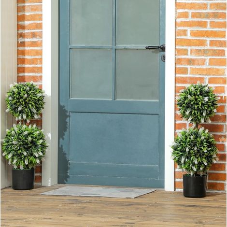Lot de 2 plantes artificielles lavande 70 cm en pot, intérieur et extérieur, HAVRYA (1/5)