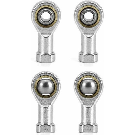 4 Pièces 6mm Embout Roulement à Rotule M6 x 1.0, Femelle Filétage Auto-Lubrifiantes (1/5)