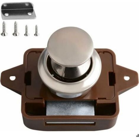 Outon Poussoir Loquet Serrures pour Camping-Car Serrure de Meuble Boutons Poussoir Porte Serrure de Porte Meuble Fermoir (1/3)