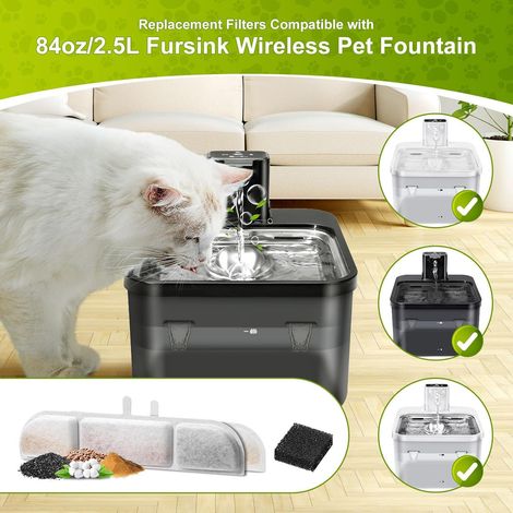Convient pour 8 paquets de filtres de rechange pour la fontaine à eau pour chat à piles DPWFP6, soit un jeu de filtres de rechange pour 4 mois. (1/5)
