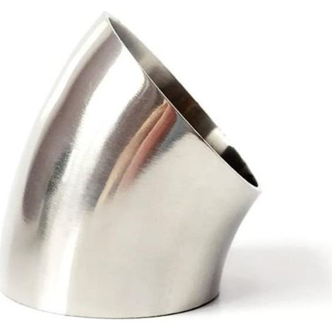 Coude de tuyau en acier inoxydable 45 degrés – 2,5 pouces Tuyau d'échappement Ø63,5mm SS304 Coude à mandrin – Tuyau soudé poli – Coude mandrin pour échappement (2,5 pouces) (1/4)