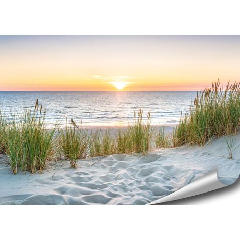 Poster Mer Lever de soleil Plage Dunes Images Nature Photo Décoration Salon Chambre Cuisine Sans Cadre Dune II. 70 cm x 50 cm (1/5)