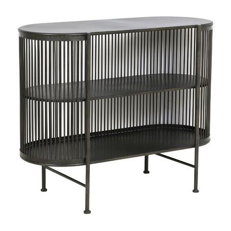 Robuster schwarzer Metall-Schrank Light & Living Yinthe (1/4)