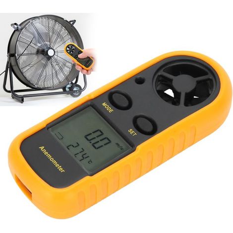 Fafeicy Compteur de vitesse du vent Comptère de Vitesse du Venti, Anémomère Portif de CompTéur de Vitesse de parapharmacie froid