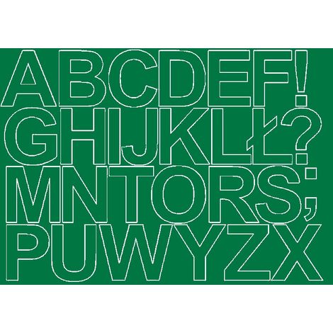 Adesivi autoadesivi con lettere, 8 cm, colore verde lucido