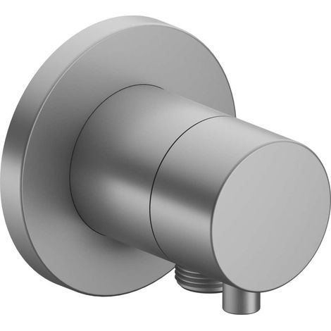 Robinet Keuco IXMO 59557, robinet d'arrêt et de commutation encastré 2 voies, rosette ronde, poignée confort, Coloris: finition aluminium - 59557171101 (1/2)
