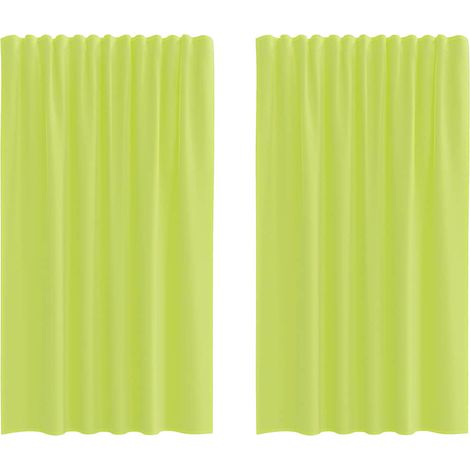 Maison Exclusive - Tende in Voile con Tasche per Aste 2 pz Verde Mela