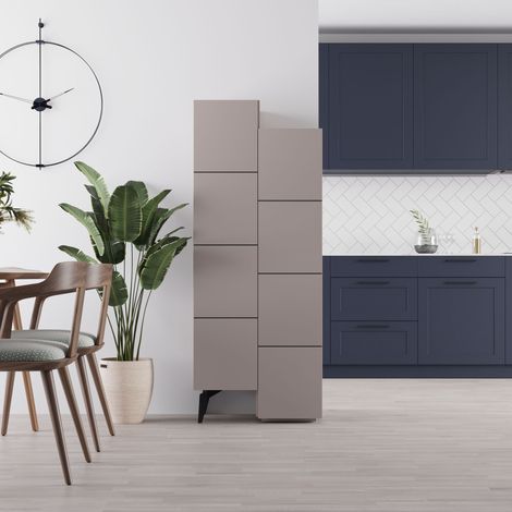 Decortie Stair Multipurpose Cabinet - Mocha Grey (1/5)