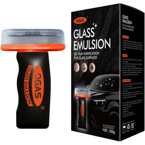 Nettoyant étanche pour vitres de voiture, dégraissant pare-brise sans traces, hydrofuge et éliminateur de marques d'eau pour vitres (1 pièce) (1/5)
