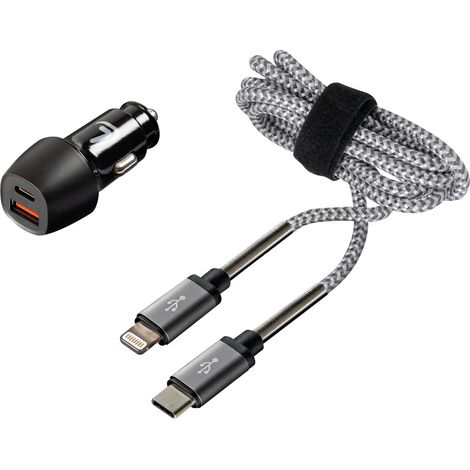 Kit 2 in 1 Lightning Pro - PD / QC 3.0 - 18W - 12/24V (1/5)