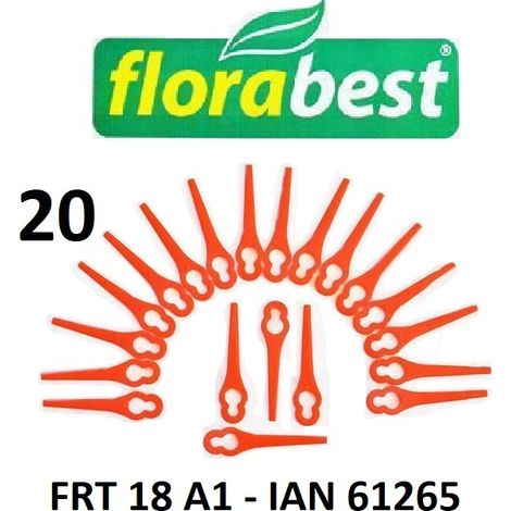 20 Ersatzmesser Florabest FRT18A1 - IAN 61265 Ersatz Messer LIDL Kunstststoff