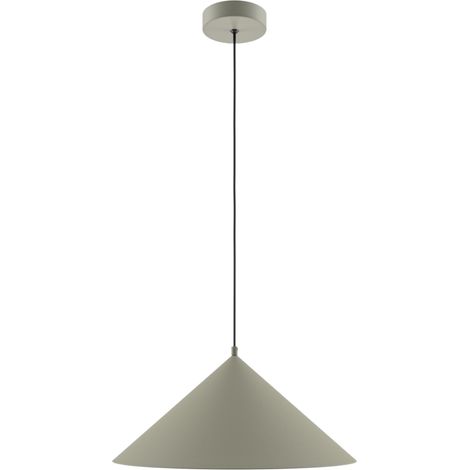 Maytoni Basic Cone Lampadario moderno a cupola da 35 cm, colore cachi, paralume grigio 1xE27 (1/5)