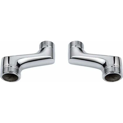 Raccord Contre Coudé Douche,Raccord Laiton Coudé RéDucteur,Bras Pivotant RéGlable,Raccord Mural Contre Coudé,Raccord Excentré 1/2 3/4,Chrome A (1/3)
