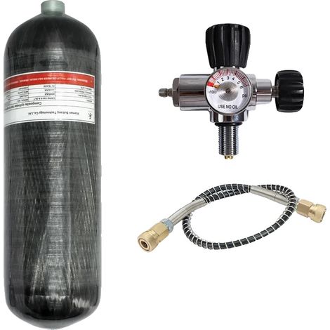 Cylindre Haute Pression, 300 BAR, Capacité de 6,8 Litres, 6.8L avec vanne A (1/2)