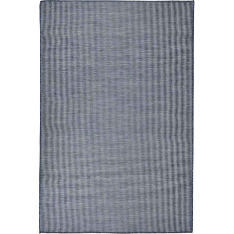 vidaXL Tapis à tissage plat d'extérieur 120x170 cm Bleu (1/5)