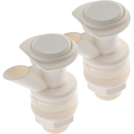 CCYKXA (20 × 20 × 60 mm) 2 Stück Druckknopfkühler, Wasserkrugspender, Wasserhahnauslauf, Wasserkühler mit Auslauf, Wasserhahnspender, Wasserbrunnenzubehör, Weiß (1/4)