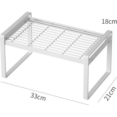 Petite étagère ajourée blanche pour cuisine et armoire (1/5)