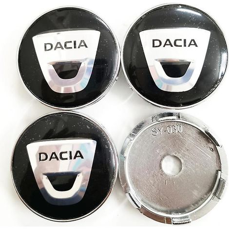 Enjoliveurs centraux de roue pour Dacia Duster, Logan, Sandero, Stepway, Lodgy, McV 2, Dokker, 60 mm, lot de 4 (1/4)
