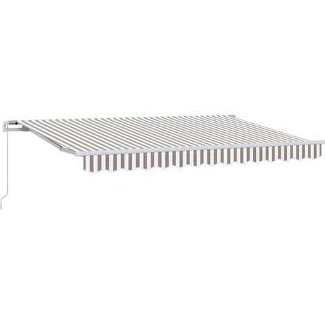 vidaXL Tenda retrattile Grigio chiaro e bianco 4 × 3 m