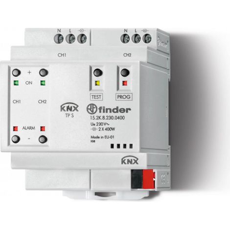 Variateur de lumière modulaire KNX 400W alimentation par le BUS 425283 FINDER 152K82300400