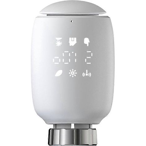 Actionneur de radiateur Tuya Smart ZigBee TRV, vanne thermostatique programmable pour radiateur, avec télécommande via application. (1/4)