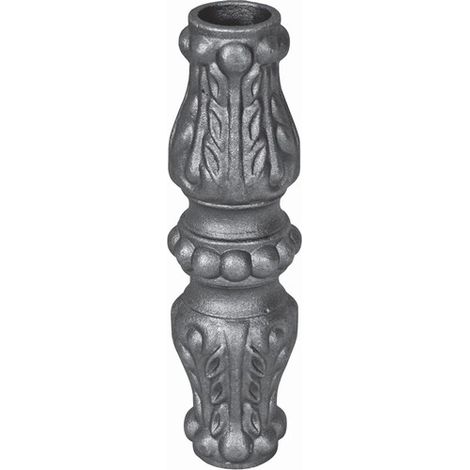 Garniture pour barreaux de Ø14mm - Hauteur 130mm largeur 38mm - Fonte galvanisable - À visser - DECO FER FORGE (1/4)