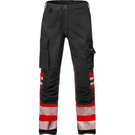 FRISTADS 127731-396 High Vis Stretch-Hose Kl. 1 2705 PLU Gr.D96 Warnschutz-Rot/ (1/2)