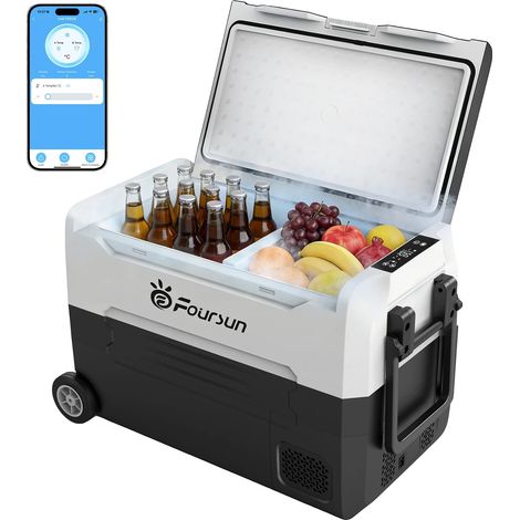 Réfrigérateur Congélateur de Voiture, Alimentation Double, Refroidissement Rapide, 45L (1/2)