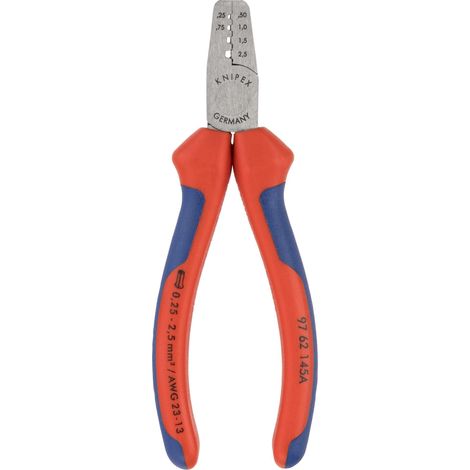 KNIPEX 97 62 145 A Crimpatrici per terminali a bussola con manici comfort 145 mm