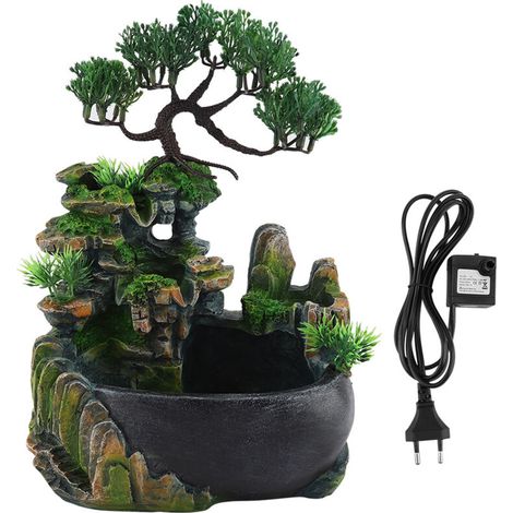 Mini cascade fontaine de bureau méditation zen cascade EU Plug 220V (1/5)