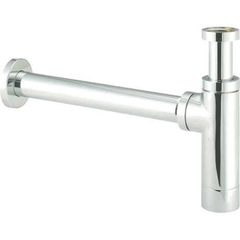 Deva 1 1/4 Inch Bottle Trap with 300mm Wall Extension - Chrome (1/2)
