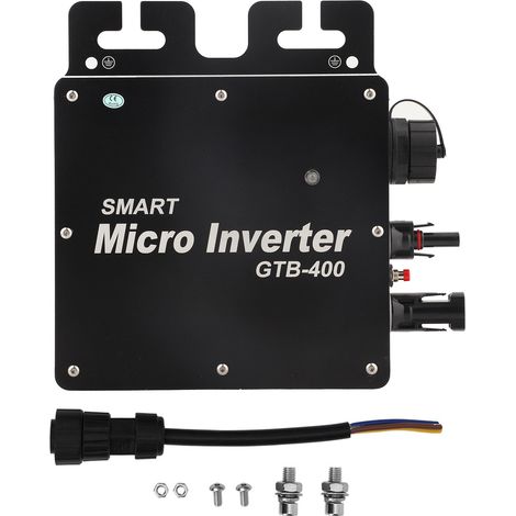 Onduleur Micro GTB-400 Solaire 400W, Pur Sinus, Tension AC110-130V, Inverseur de Réseau pour Panneaux Photovoltaïques (1/5)