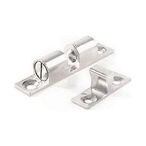 Loquet à bille double de 50 mm pour porte de placard en métal argenté, installation facile et sécurisée (1/3)