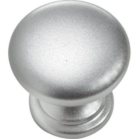 Hettich Möbelknopf Kunststoff Aluminium-Optik Ø 25,0 mm - 1 Stück Möbelgriff