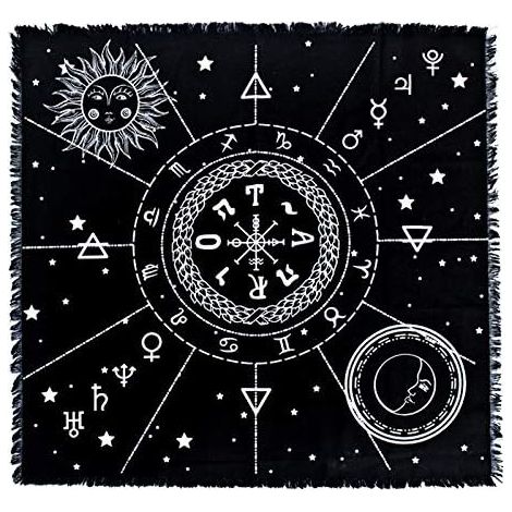 Nappe d'autel Tarot à cinq branches, nappe astrologique (60 cm) (1/3)