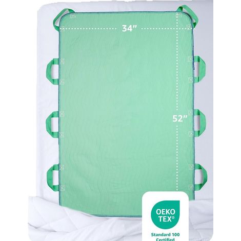 Matelas de positionnement absorbant avec 8 poignées, 86 cm x 132 cm - 1 unité (1/5)
