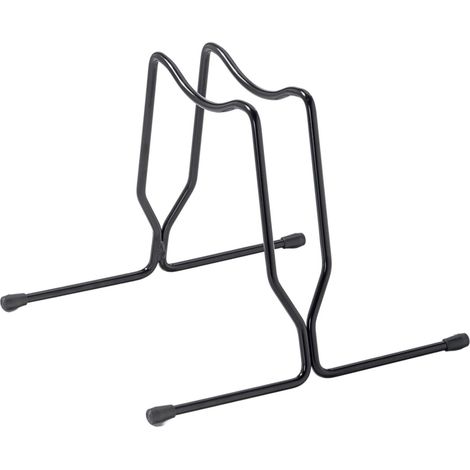 Andrys - Râtelier Porte-vélo au Sol 1 Place, Fixe, également pour vélos avec frein à disque, en acier, couleur argent, 35 x 35 x 30 cm - Posti: 1 - Finitura: Verniciato - Colore: Nero (1/4)
