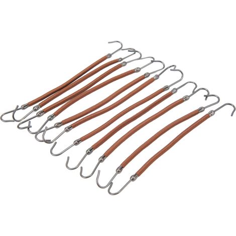 10 élastiques à cheveux extensibles - Accessoires de coiffure féminins - Bandes élastiques pour queue de cheval - Bureau et extérieur - Couleur marron (1/5)