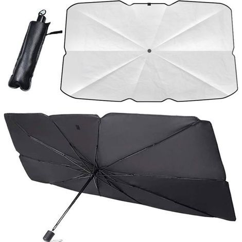 Parasole per parabrezza auto, parasole a ombrello per parabrezza anteriore, parabrezza pieghevole, protezione UV, isolamento termico. (1/4)