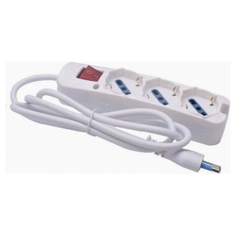 Multipresa 3 Uscite Universali Interruttore Luminoso Spina 16a Cavo 1.5mt 80178n (1/3)