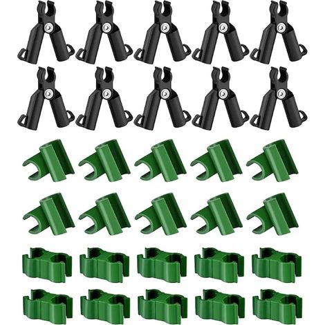 Lot de clips de fixation pour plantes, accessoires de jardinage en plastique, attaches de palissage pour tuteurs (1/5)