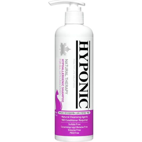 Shampoing sans parfum naturel et hypoallergénique pour chats 300 ml HYPONIC (1/4)