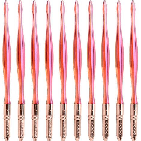 Stylo Microblading Manuel 10 Pièces, Pinceau Sourcil Permanent en Alliage d'Aluminium pour Entraînement Rouge (1/5)