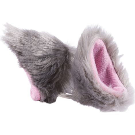 2 Pièces Oreilles de Chat en Peluche pour Casque - Accessoire Mignon pour Ski, Moto et Snowboard (1/5)