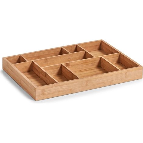 Zeller Schubladen-Organizer, Holz, natur, 44.5 x 32 x 5 cm