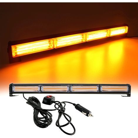 12-24V All-Terrain LED-Arbeitsscheinwerfer – Gelbes und weißes Notlicht mit 16 Beleuchtungsmodi, batterielos (1/5)