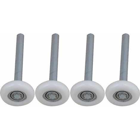 Garage Door Rollers, 4 Pack Nylon Sealed Ball Bearing Garage Door Rollers with 115mm Shaft