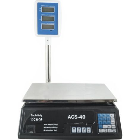 YMYNY Elektronische Digitalwaage, 40 kg, LCD-Display vorne und hinten, Personenwaage – (1/4)