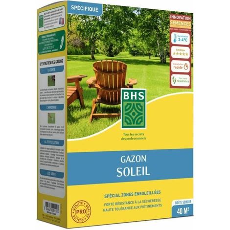 Gazon - BHS - Gazon Soleil 1kg Résistant au climat méditerranéen et a la sécheresse